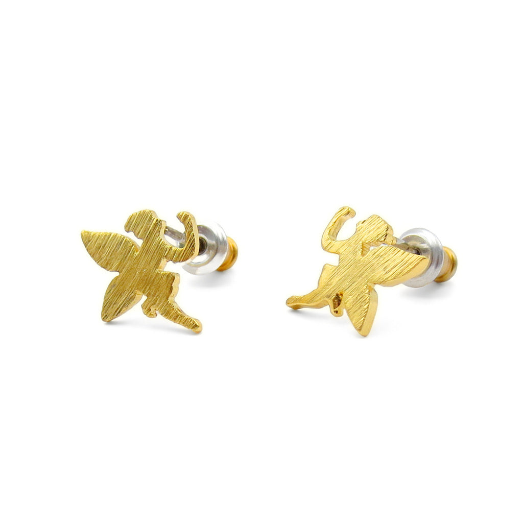 Fairy Stud Earrings - Gold-Stud Earrings-1-Glitters