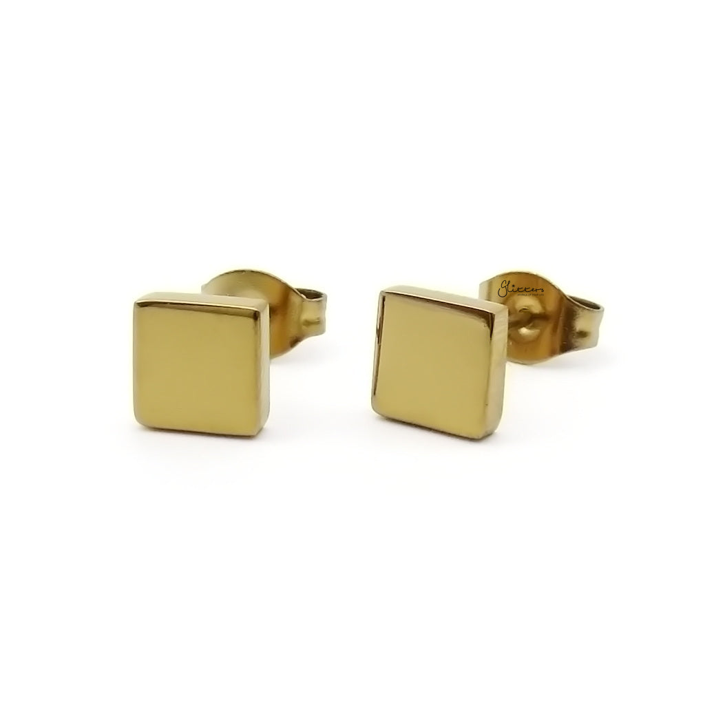 Stainless Steel Square Stud Earrings