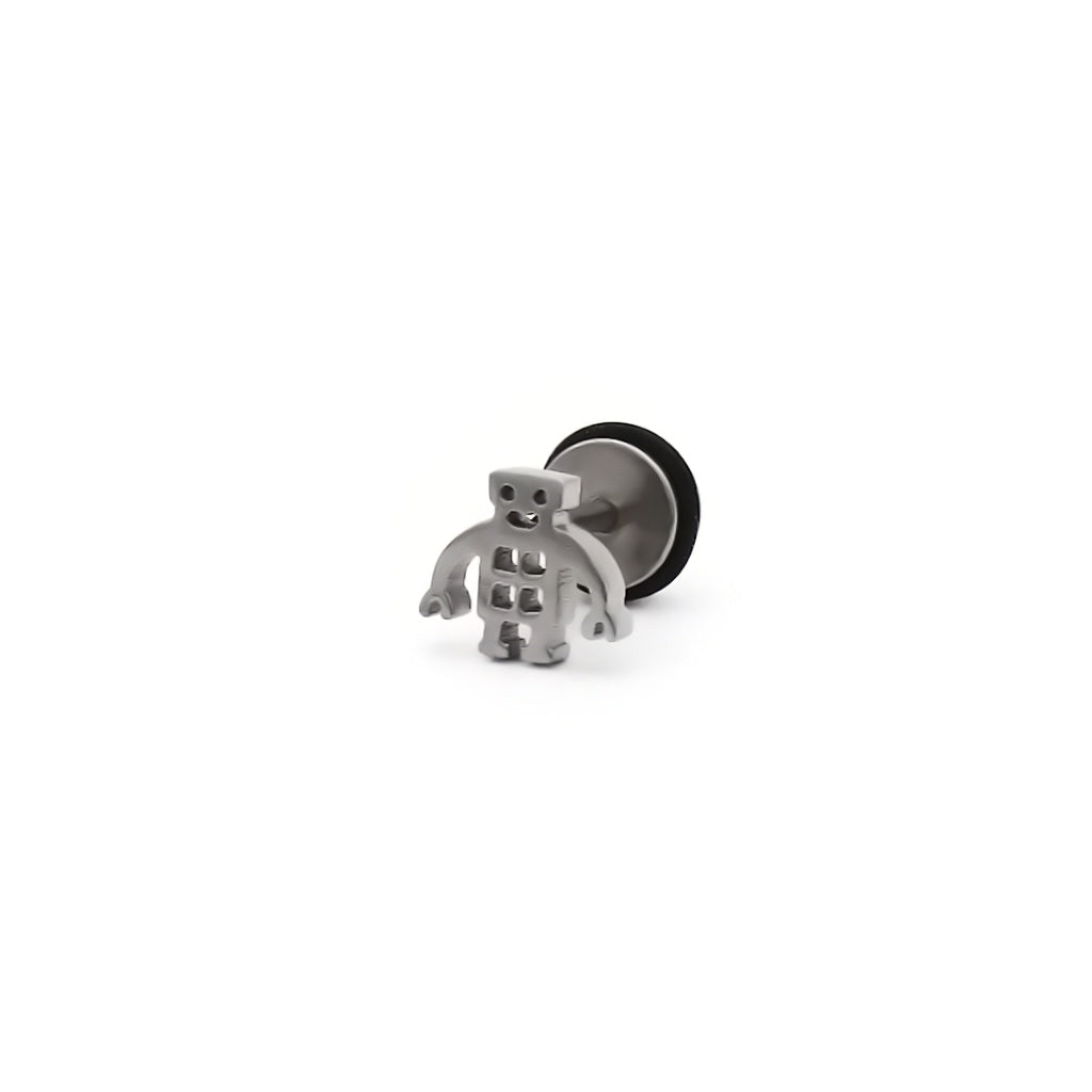 Stainless Steel Robot Fake Plug Earring-Fake Plugs-3-Glitters