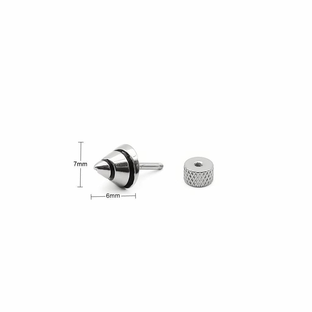 Stainless Steel Cone Spike Fake Plug Earring