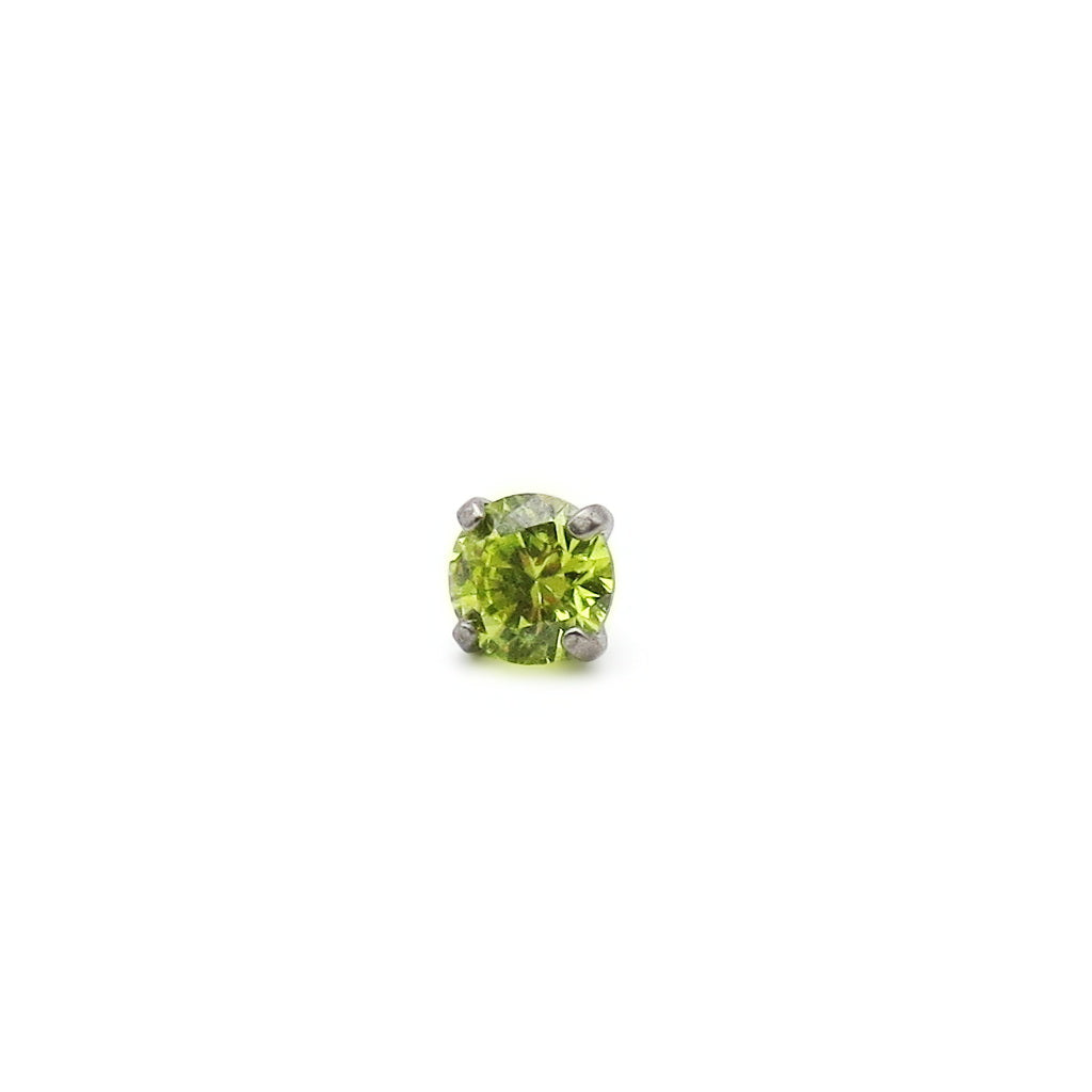 Titanium Internally Threaded Replacement CZ Top - Green
