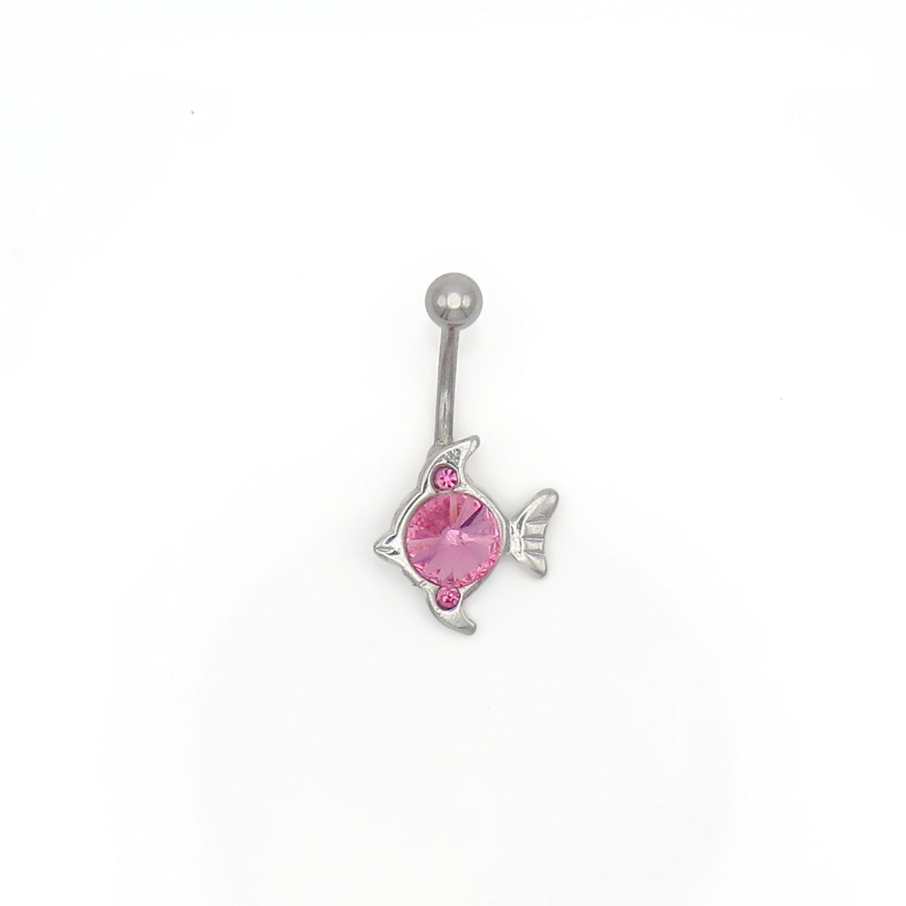 Crystal Fish Belly Button Rings-Belly Rings-4-Glitters