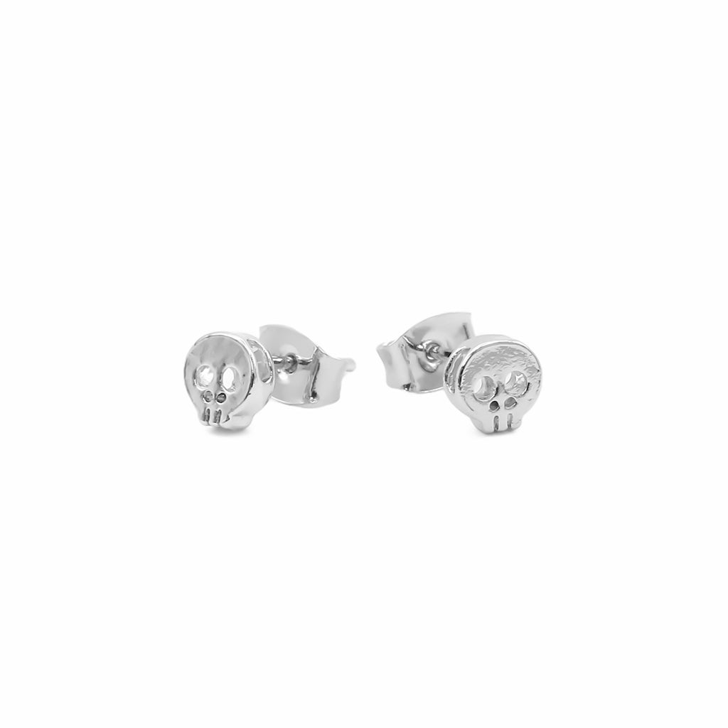 Skull Head Stud Earrings-Stud Earrings-2-Glitters