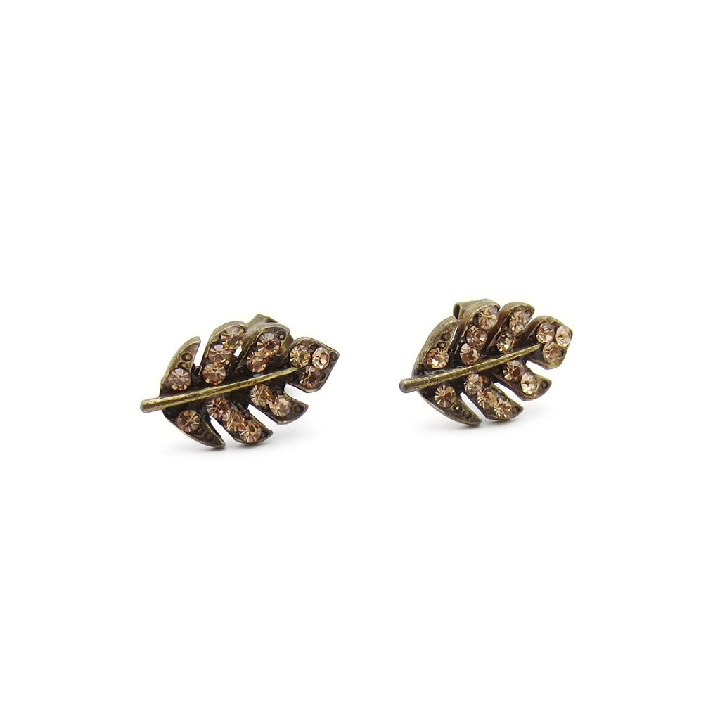 Leaf Stud Earrings-Stud Earrings-2-Glitters