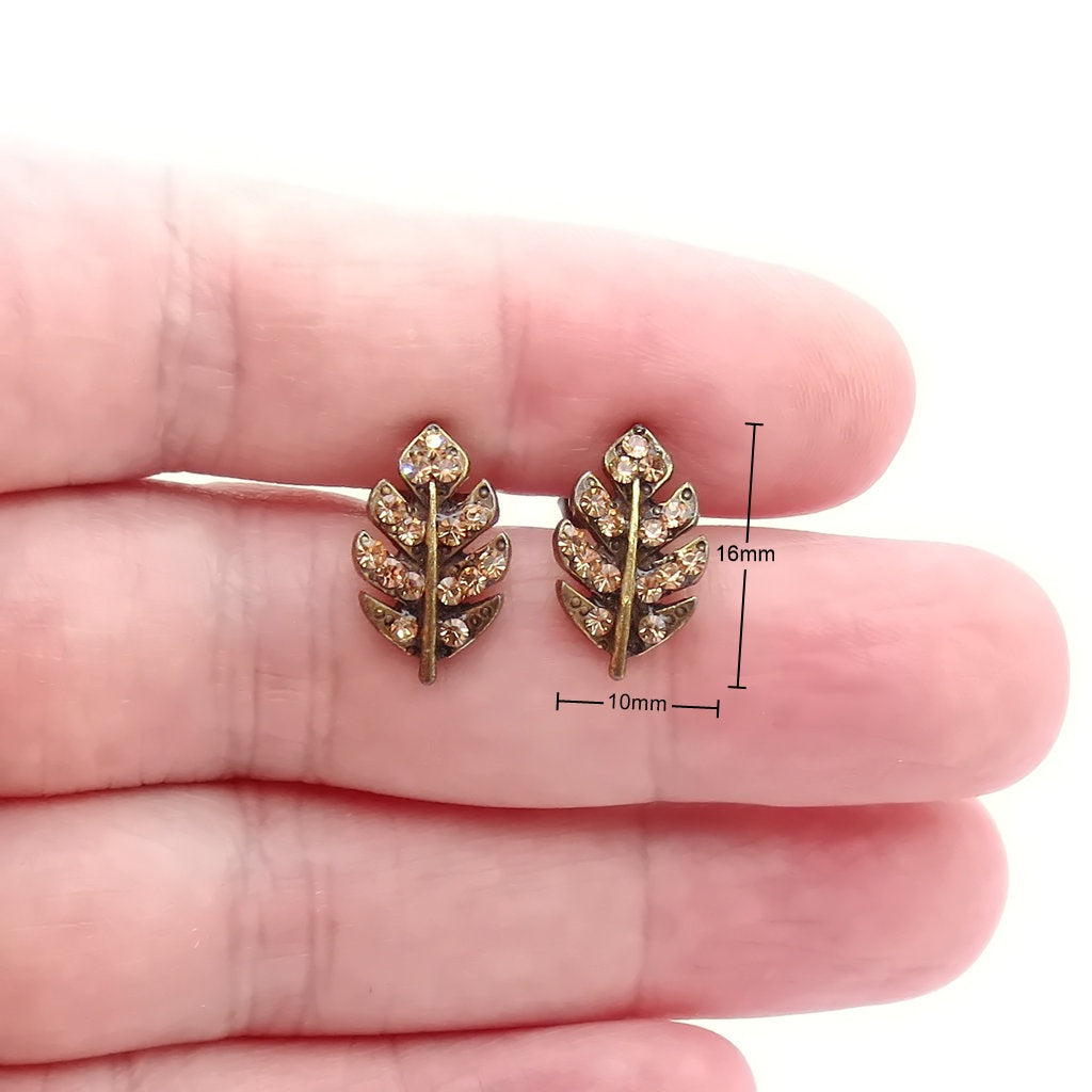 Leaf Stud Earrings-Stud Earrings-3-Glitters