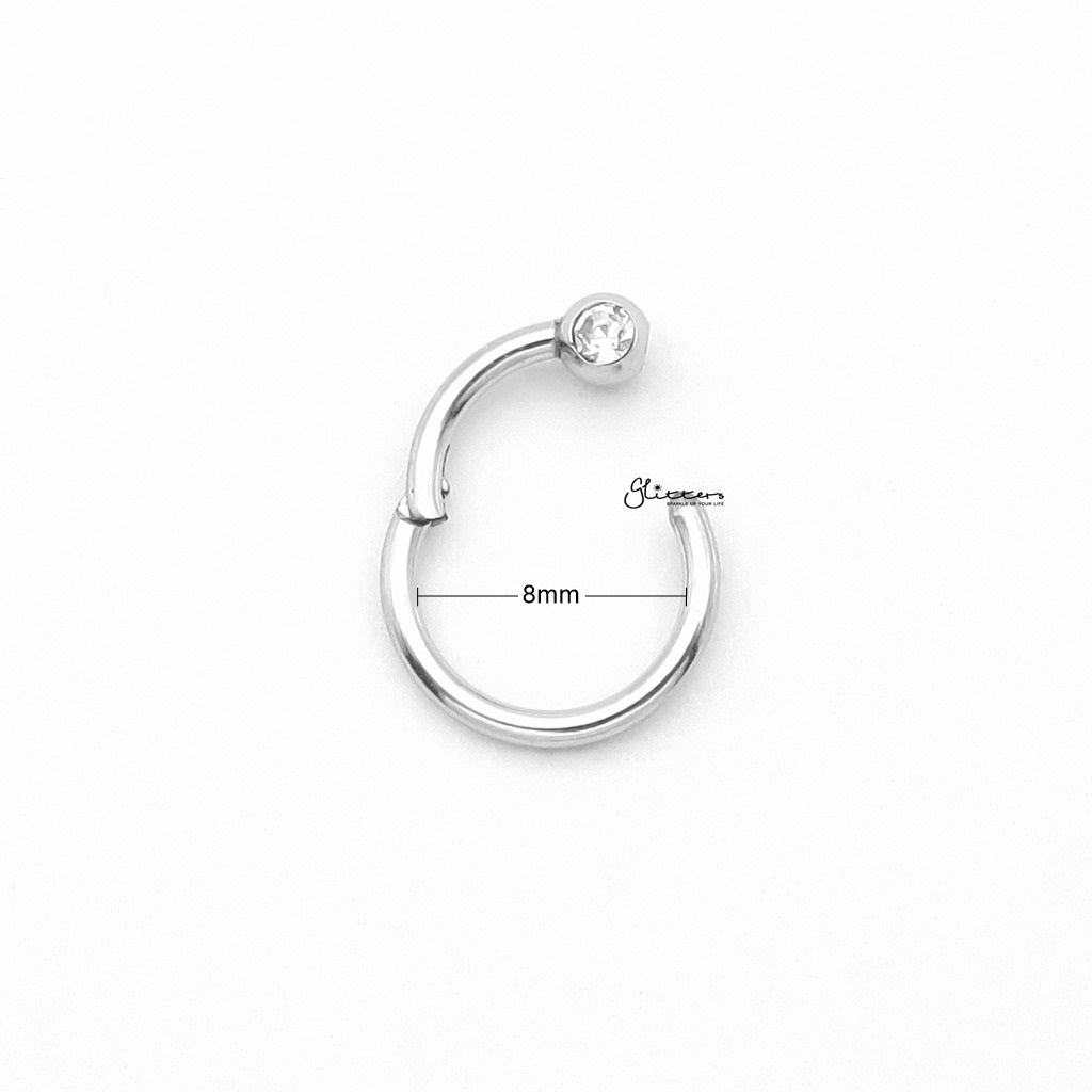 sold individually - Silver-Septum Rings-3-Glitters