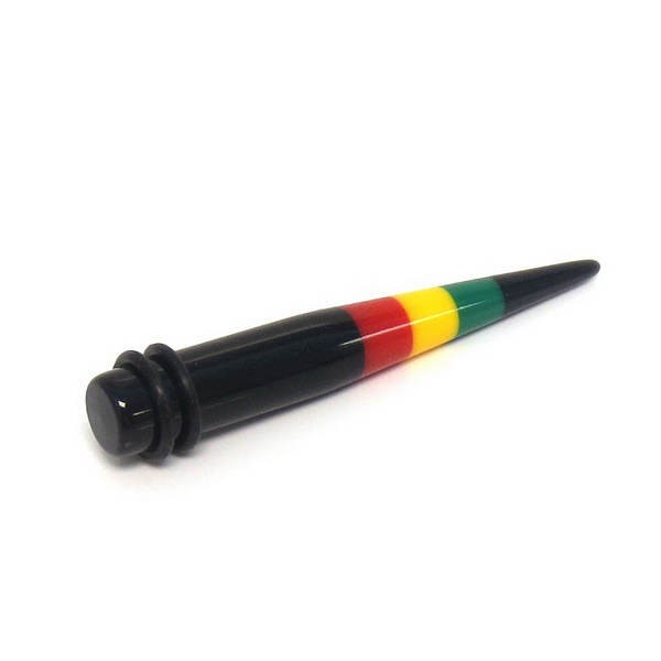 Acrylic Rasta Ear Stretchers-Body Piercing Jewellery, Ear Stretcher, Plug, Sale-138-Glitters