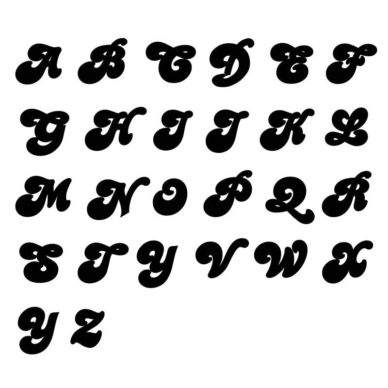 Personalized Sterling Silver Alphabet Necklace - Font 3-Alphabet Necklace, Personalized-Dolphin_Font3_800-Glitters