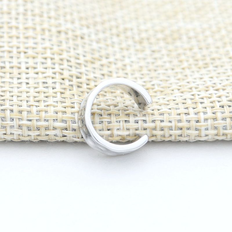 Hammered Ear Cuff - Silver-Body Piercing Jewellery, Ear Cuffs, earrings, Jewellery, Non-Pierced, Women's Earrings, Women's Jewellery-EC0092-S3-800-Glitters