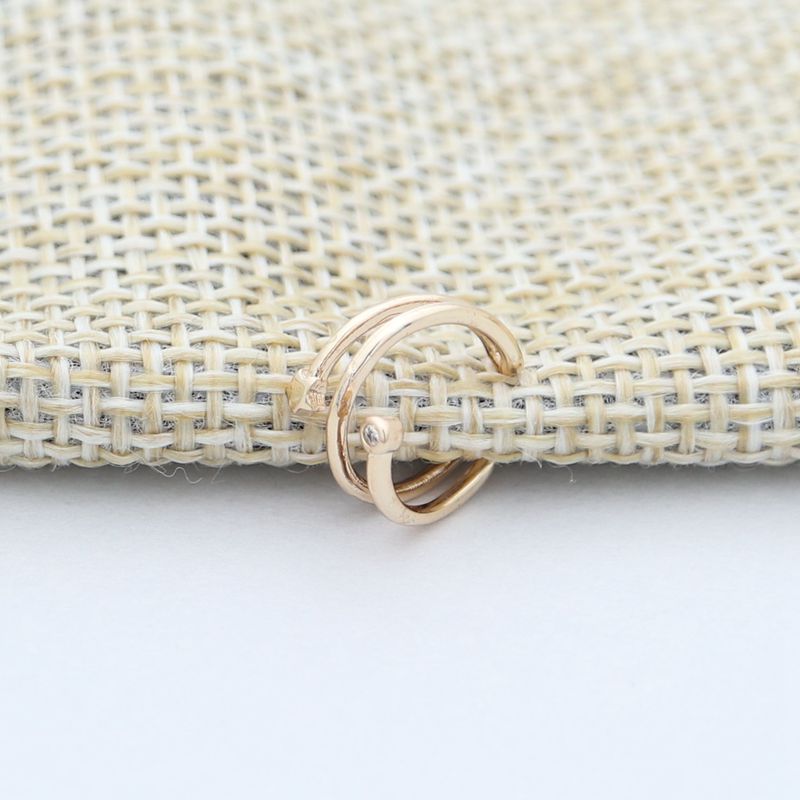 3 Lines Ear Cuff with Star and CZ - Gold-Body Piercing Jewellery, Cubic Zirconia, Ear Cuffs, earrings, Jewellery, Non-Pierced, Women's Earrings, Women's Jewellery-EC0094-G3-800-Glitters