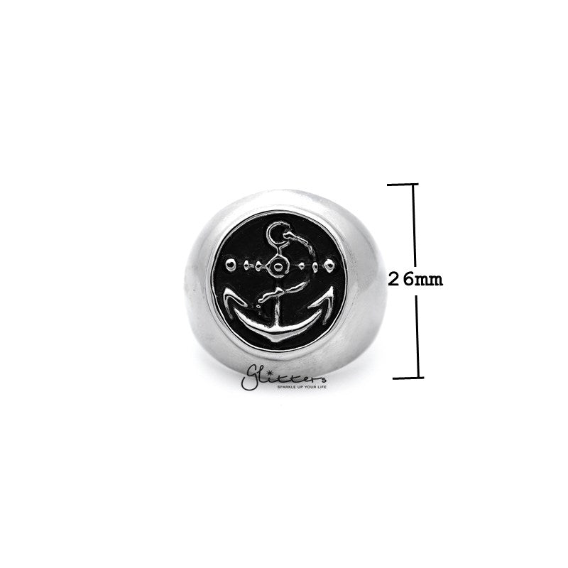 Stainless Steel Anchor Casting Men's Rings-Jewellery, Men's Jewellery, Men's Rings, Rings, Stainless Steel, Stainless Steel Rings-SR0121_800-01_New-Glitters