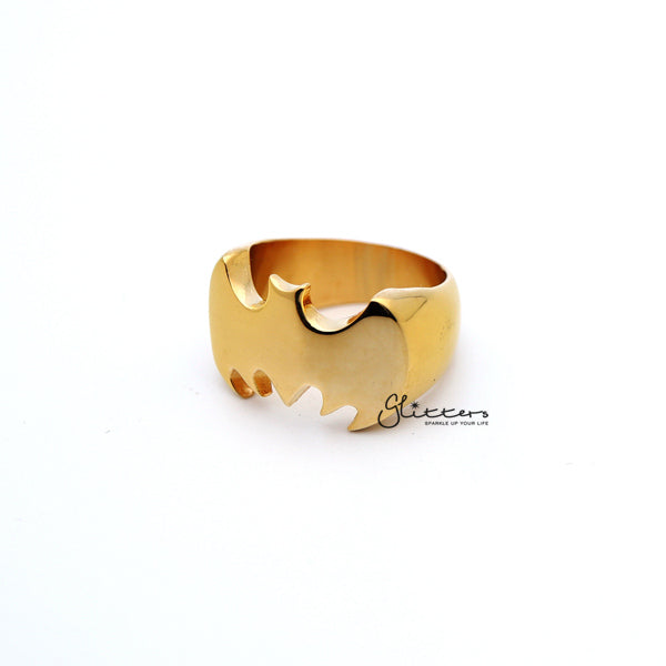 Stainless Steel Glossy Batman Casting Men's Rings - Gold-Jewellery, Men's Jewellery, Men's Rings, Rings, Stainless Steel, Stainless Steel Rings-SR0254_01-Glitters