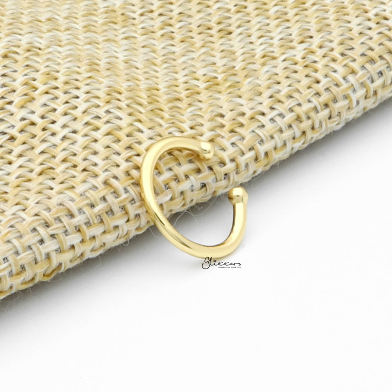 Non Pierced Sterling Silver Conch Ear Cuff - Gold-Body Piercing Jewellery, Conch Earrings, Ear Cuffs, earrings, Jewellery, Non-Pierced, Septum Ring, Women's Earrings, Women's Jewellery-ec0109-g2_1-Glitters