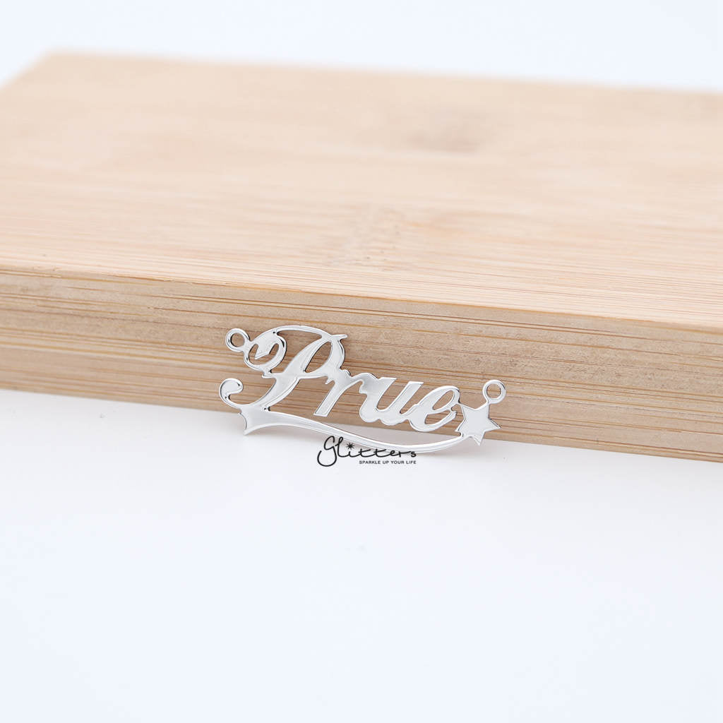 Personalized Sterling Silver Name Necklace with Decoration-name necklace, name necklace with decoration, Personalized-font6_deco7-Glitters