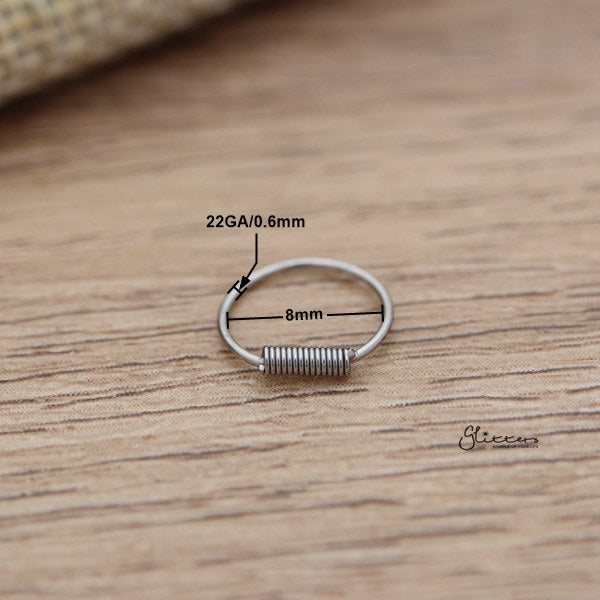 22GA 316L Surgical Steel Seamless Continuous Bendable Nose Hoop-Body Piercing Jewellery, Nose Piercing Jewellery, Nose Ring-ns0094_600_New-Glitters