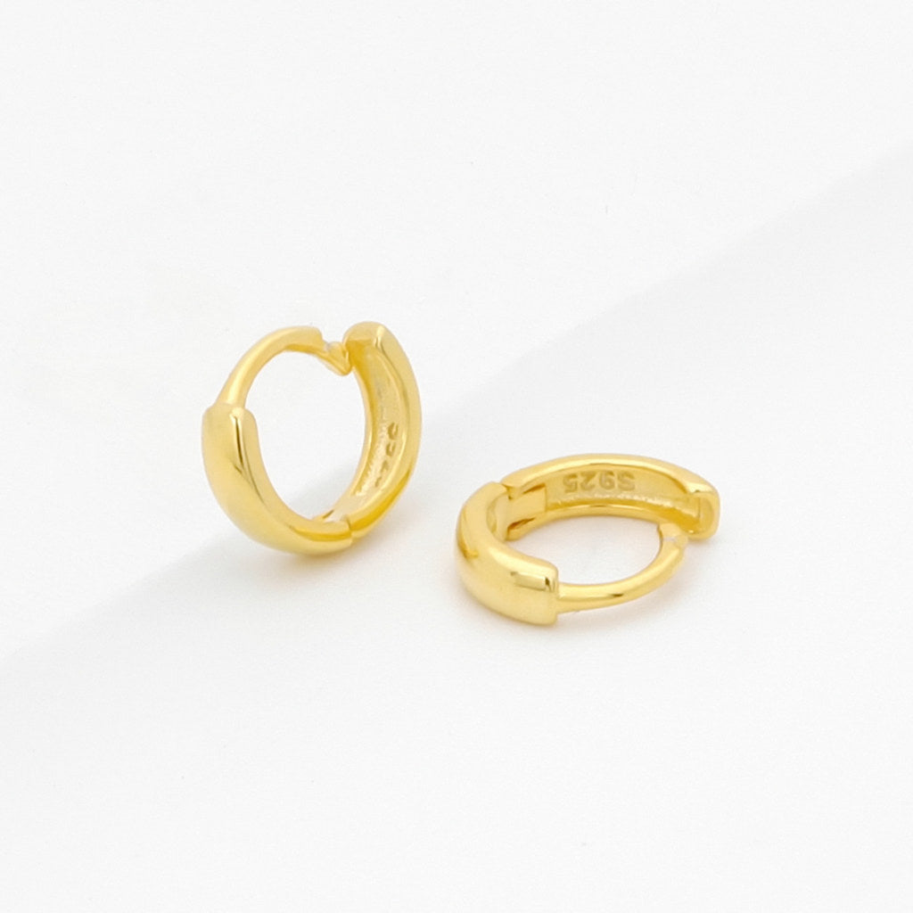 925 Sterling Silver Plain 2mm wide One-Touch Hoop Earrings-earrings, Hoop Earrings, Jewellery, Women's Earrings, Women's Jewellery-sse0141-g-Glitters