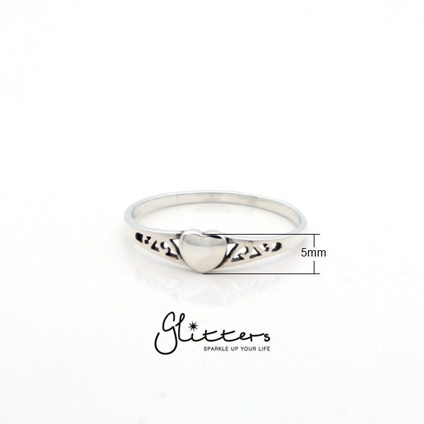 Sterling Silver Heart Women's Rings-Jewellery, Rings, Sterling Silver Rings, Women's Jewellery, Women's Rings-ssr0028-1_New-Glitters