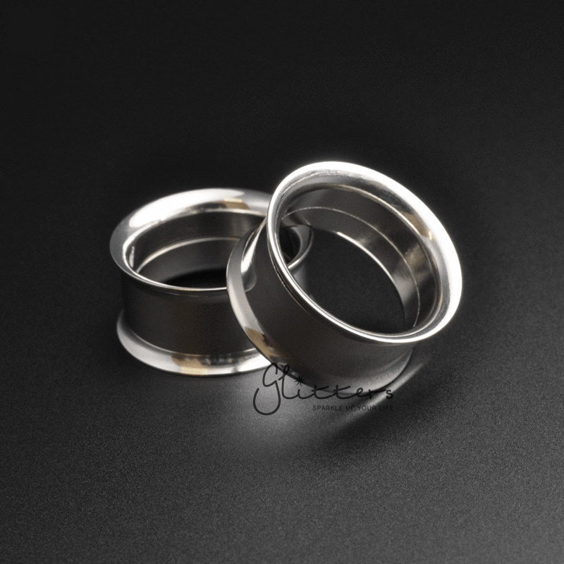 316L Surgical Steel Double Flared Screw-Fit Tunnels-Body Piercing Jewellery, Plug, Tunnel-tl0018-1-Glitters
