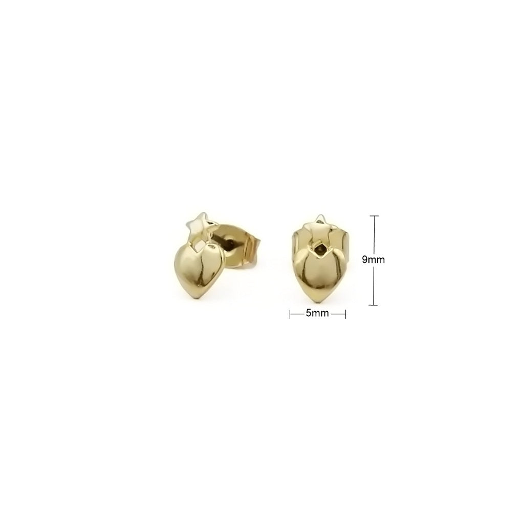 Star and Heart Stud Earrings