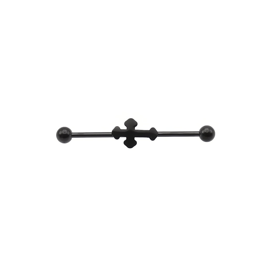 316L Surgical Steel Cross Industrial Barbell
