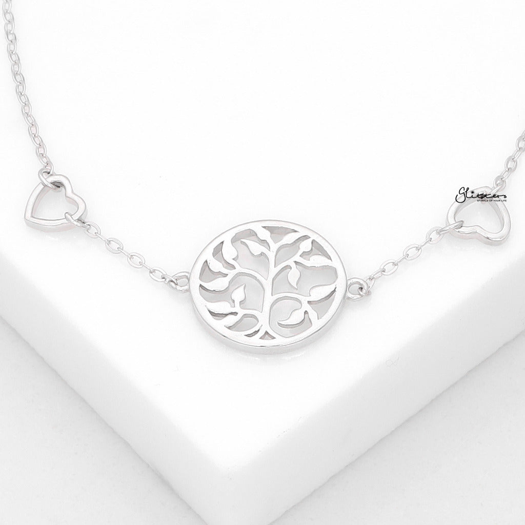 Sterling Silver Tree of Life Bracelet-Sterling Silver Bracelets-3-Glitters