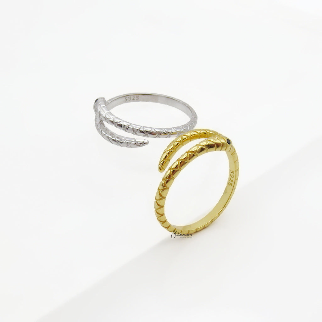 Adjustable Sterling Silver Snake Ring