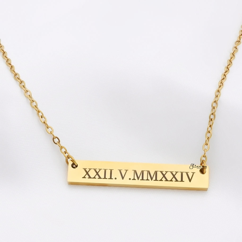 Personalised Horizontal Bar Necklace-Personalised Necklaces-5-Glitters