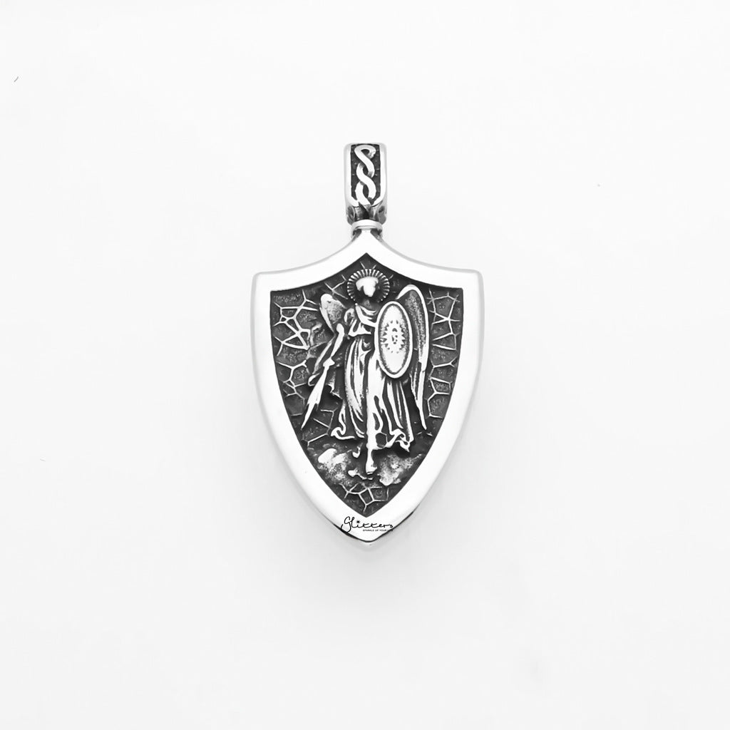 Stainless Steel Saint Michael Pendant-Pendants-1-Glitters