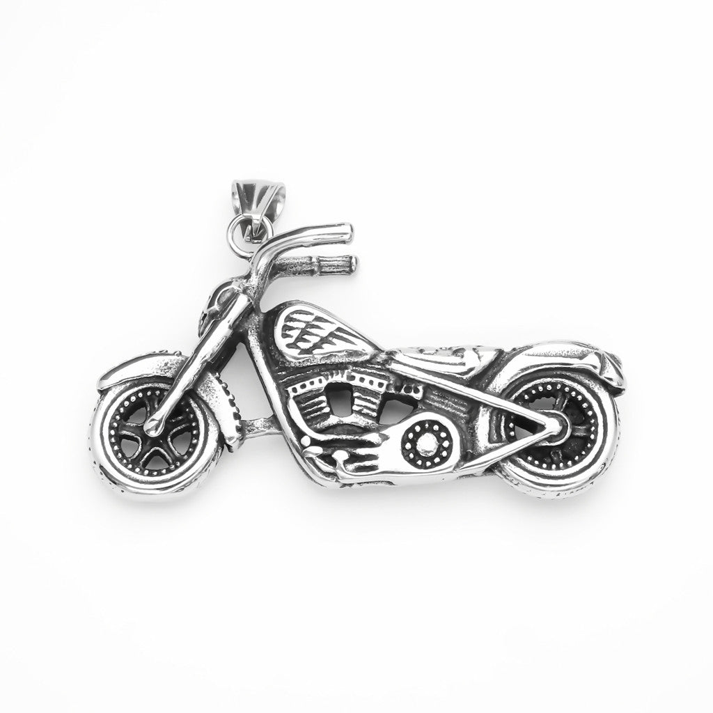 Stainless Steel Classic Motorcycle Pendant-Pendants-1-Glitters