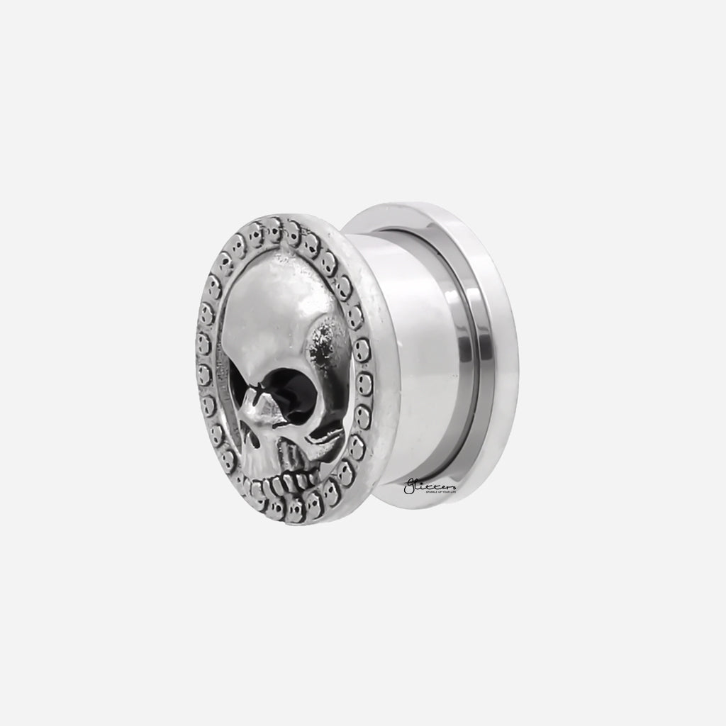 Skull Screw Fit Tunnel Ear Plug-Tunnels-2-Glitters