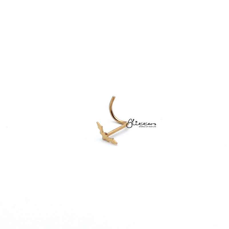 20 Gauge 316L Surgical Steel Bat Nose Screw - Silver | Gold-Body Piercing Jewellery, Nose Piercing Jewellery, Nose Studs-ns0025-Bat_01-Glitters